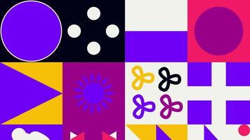 a series of colorful squares with different shapes video