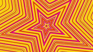 en stjärna mönster i gul och rosa med en stjärna i de Centrum video