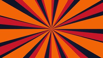 an orange and black background with a sunburst pattern video