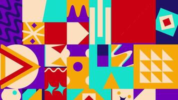 een kleurrijk abstract patroon met meetkundig vormen video
