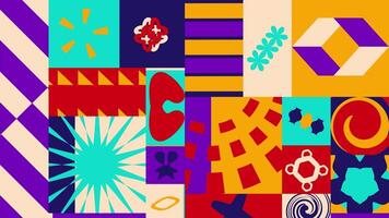 a colorful pattern with many different shapes and colors video