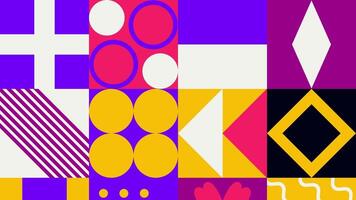 a colorful pattern with geometric shapes and colors video