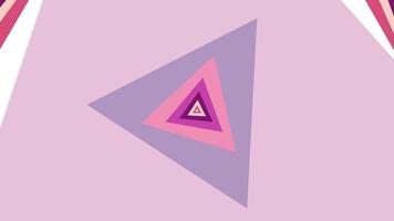 une rose Triangle avec une violet Contexte video