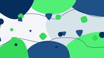 une vert et bleu abstrait modèle avec cercles et formes video