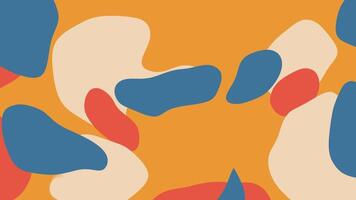 uma colorida abstrato padronizar com azul, laranja e vermelho formas video