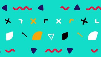 a colorful pattern with various shapes and letters video