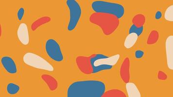 een kleurrijk abstract patroon met oranje, blauw en rood vormen video