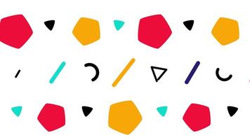 en färgrik mönster med annorlunda former och brev video