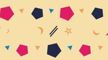a colorful pattern with geometric shapes and stars video