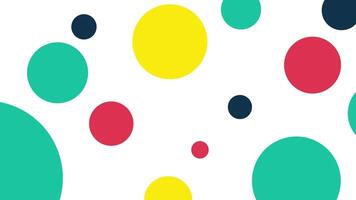 colorful polka dot pattern on white background video