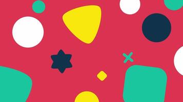 a colorful pattern with shapes and dots on it video