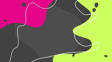 a pink and green abstract background with a black line video