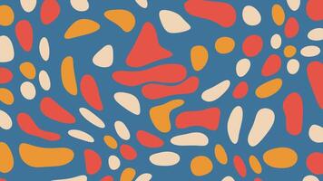 en blå och orange abstrakt mönster med former video