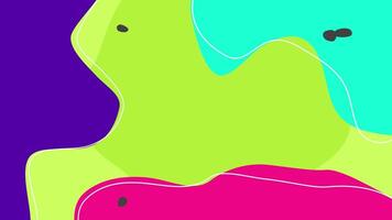a colorful abstract background with a black and white dot video