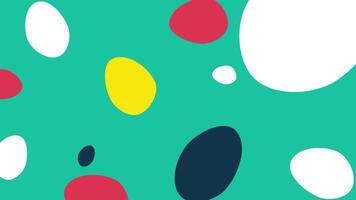 en färgrik polka punkt mönster på en grön bakgrund video