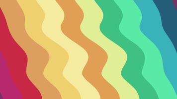rainbow background with wavy lines video