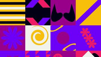 en collage av annorlunda former och färger video