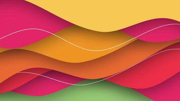 colorful abstract background with wavy lines video