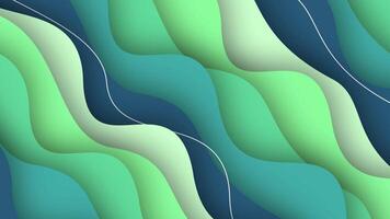 a green and blue abstract background with wavy lines video