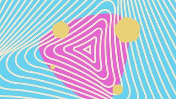 a pink and blue abstract pattern with lines and dots video