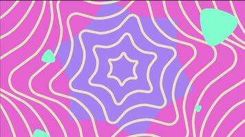 a pink and purple background with a star in the center video
