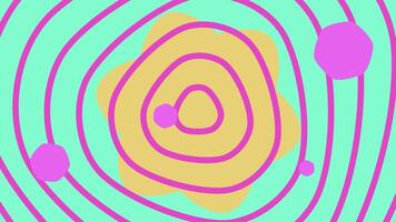 a circular pattern with pink and green circles video
