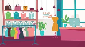 an illustration of a clothing store video