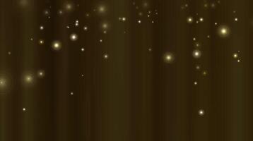 on black background Floating golden sparkles. Glowing Particles. Overlay video