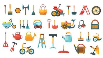 Set Farm tools vector