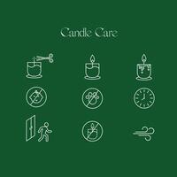 Candle care icon vector