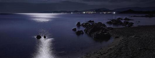 Sardinia beach night photo