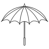 Outdoor Umbrella outline coloring book page line art illustration digital drawing vector