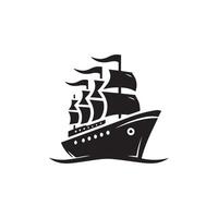ship logo template, ship element, ship icon illustration vector