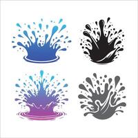 water splash logo template, water splash logo element, splash logo vector