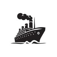 ship logo template, ship element, ship icon illustration vector