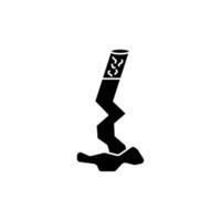 cigarette stub concept line icon. Simple element illustration. cigarette stub concept outline symbol design. vector