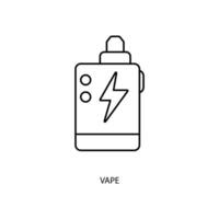 vape concepto línea icono. sencillo elemento ilustración. vape concepto contorno símbolo diseño. vector