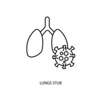 lungs stub concept line icon. Simple element illustration. lungs stub concept outline symbol design. vector