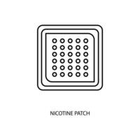 nicotine patch concept line icon. Simple element illustration.nicotine patch concept outline symbol design. vector