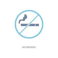 no smoking concept line icon. Simple element illustration. no smoking concept outline symbol design. vector