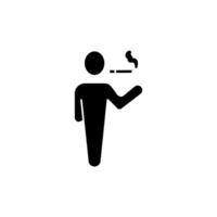 de fumar concepto línea icono. sencillo elemento ilustración. de fumar concepto contorno símbolo diseño. vector