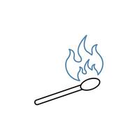 match concept line icon. Simple element illustration.match concept outline symbol design. vector