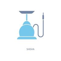 shisha concepto línea icono. sencillo elemento ilustración.shisha concepto contorno símbolo diseño. vector