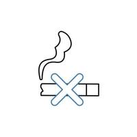 ban smoking concept line icon. Simple element illustration.ban smoking concept outline symbol design. vector