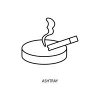 ashtray concept line icon. Simple element illustration. ashtray concept outline symbol design. vector