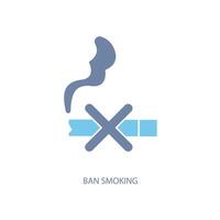prohibición de fumar concepto línea icono. sencillo elemento ilustración.ban de fumar concepto contorno símbolo diseño. vector