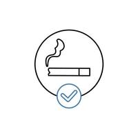 smoking area concept line icon. Simple element illustration.smoking area concept outline symbol design. vector