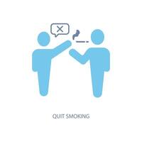 quit smoking concept line icon. Simple element illustration. quit smoking concept outline symbol design. vector