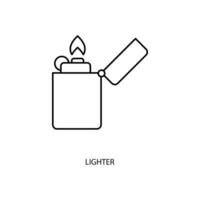 lighter concept line icon. Simple element illustration. lighter concept outline symbol design. vector