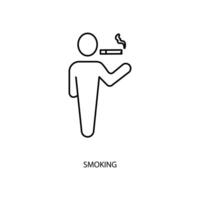 smoking concept line icon. Simple element illustration. smoking concept outline symbol design. vector